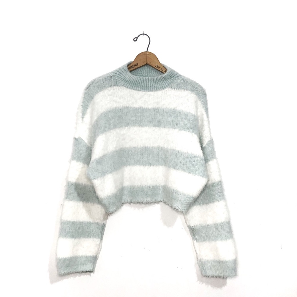 212 New York | Fuzzy Striped Sweater